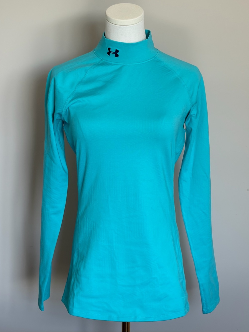 NWOT Under Armour Women's ColdGear Long Sleeve Mock Neck Top - Turquoise